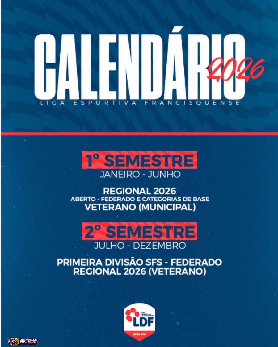 LDF divulga calendário do futebol de campo para 2026